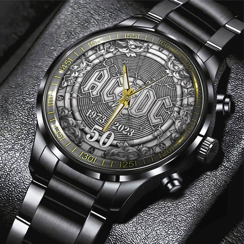AC/DC Black Stainless Steel Watch – TANTN 5580