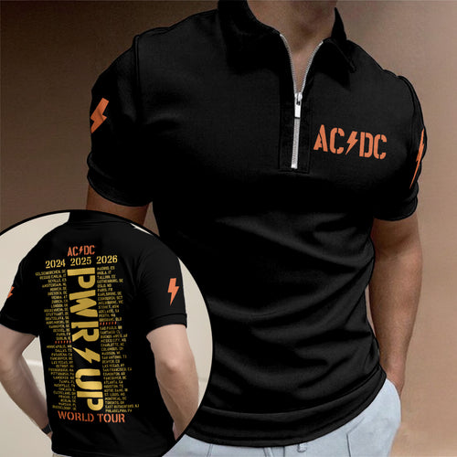 AC/DC World Tour 2026 Zip Polo Shirt – TANTN21349