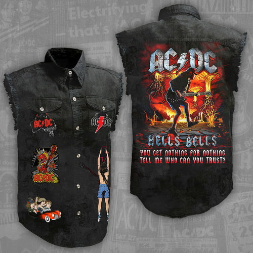 AC/DC 3D Lightweight Sleeveless Denim Shirt – ANHNV 3032