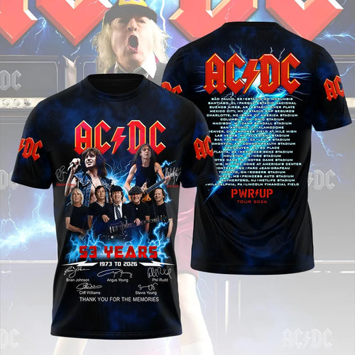 AC/DC World Tour 2026 3D Apparel – HOATT20340