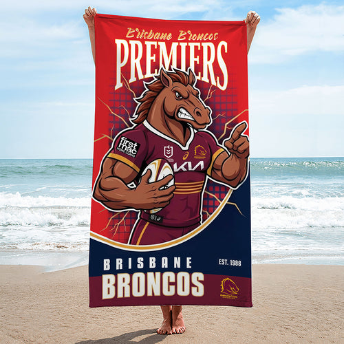 Brisbane Broncos Rectangle Beach Towel – TMTHU1388