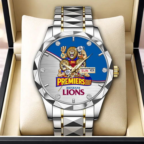 Brisbane Lions 2026 AFL Premiers Alloy Luxury Quartz Watch – HOATT21404