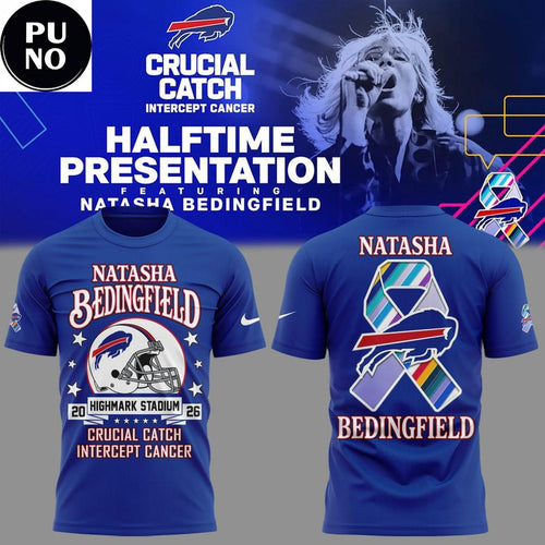 Buffalo Bills x Natasha Bedingfield 2026 Crucial Catch Intercept Cancer T-Shirt