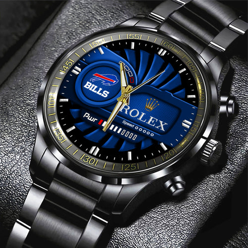 Buffalo Bills x Rolex Black Stainless Steel Watch – MAITM7423