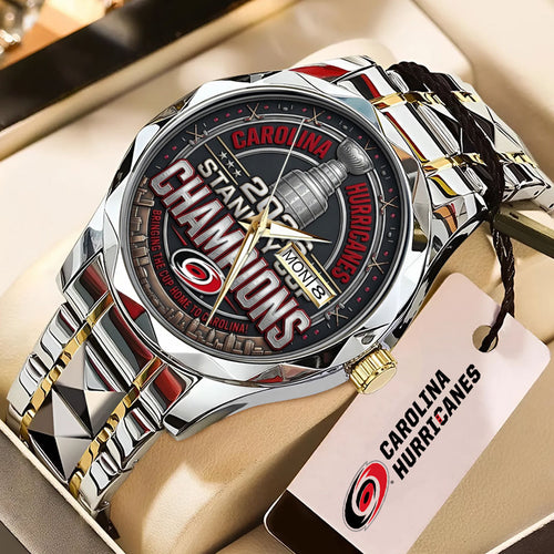 Carolina Hurricanes 2026 Stanley Cup Champions Alloy Luxury Quartz Watch – TMTHU6807