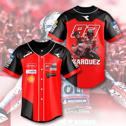 Ducati Lenovo Team x Marc Márquez Baseball Jersey – HOATT 9389
