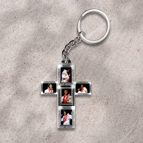 Elvis Presley Custom Shape 2-sided Keychain – HOATT 8983
