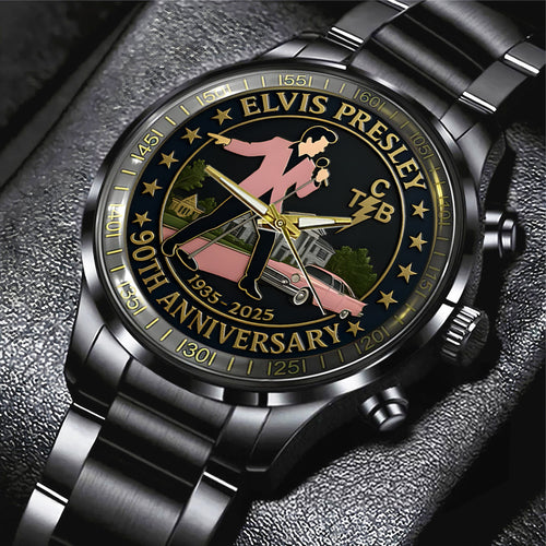 Elvis Presley Black Stainless Steel Watch – MAITM12702