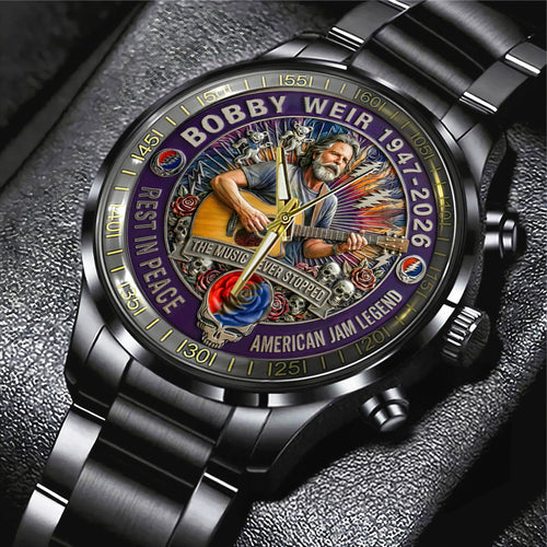 Grateful Dead x Bob Weir Black Stainless Steel Watch – MAITM14477