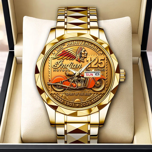 Indian Motorcycle 125th Anniversary Alloy Luxury Quartz Watch – HOATT26861
