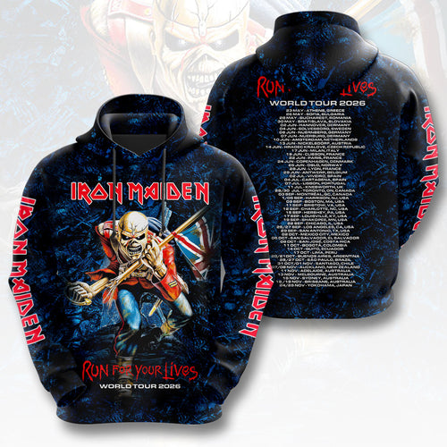 Iron Maiden 2026 World Tour 3D Apparel – HOATT18312