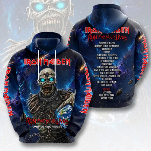 Iron Maiden 2026 World Tour 3D Apparel – HOATT21086