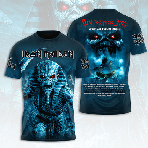 Iron Maiden 2026 World Tour 3D Apparel – HOATT18615