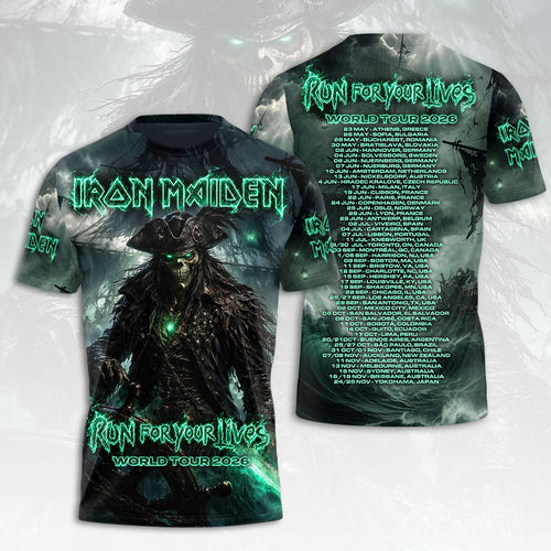 Iron Maiden 2026 World Tour 3D Apparel – HOATT19277