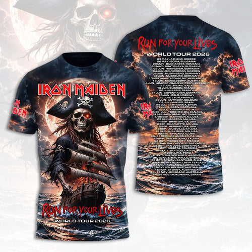 Iron Maiden 2026 World Tour 3D Apparel – HOATT26858