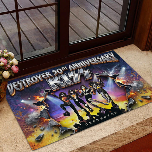 KISS Destroyer 50th Anniversary 2026 Custom Doormat – TMTHU6580