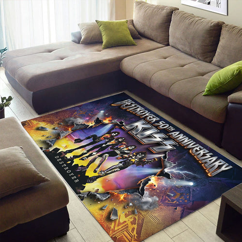 KISS Destroyer 50th Anniversary 2026 Rectangular Rug – TMTHU6586