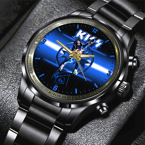 KISS x Ace Frehley Black Stainless Steel Watch – MAITM 7548