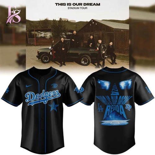 Los Angeles Dodgers Fuerza Regida This Is Our Dream Baseball Jersey