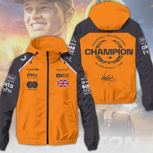 McLaren x Lando Norris 2025 World Champion 3D Windbreaker Jacket – MAITM14036