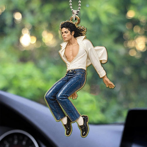 Michael Jackson Custom Shape 2-sided Acrylic Car Ornament – HOATT20486