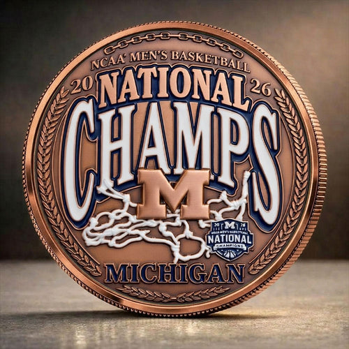 Michigan Wolverines 2026 Men's Basketball National Champions Commemorative Coin – TANTN22351