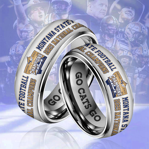 Montana State Bobcats Football 2025 National Champions Custom Alloy Ring – MAITM15085