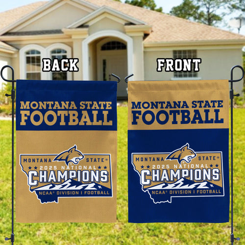 Montana State Bobcats Football 2025 National Champions Double-side Garden Flag – MAITM14577