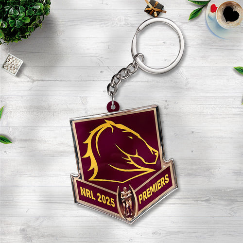 Brisbane Broncos 2025 Custom Shape 2-sided Keychain – NGHIAVT5184