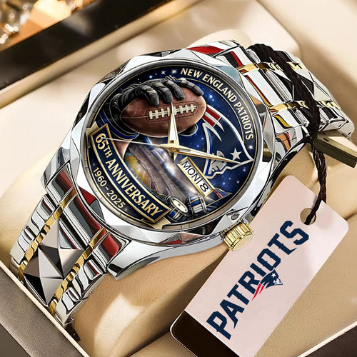 New England Patriots 65th Anniversary Alloy Luxury Quartz Watch – MAITM14513