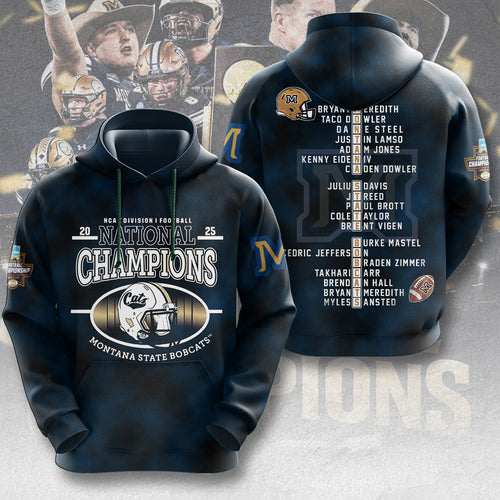 Montana State Bobcats Football 2025 National Champions 3D Apparel – MAITM14373