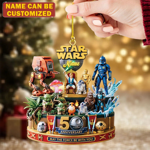Personalized Star Wars 50th Anniversary Custom Shape 2-side Printed Acrylic Ornament – TMTHU9922