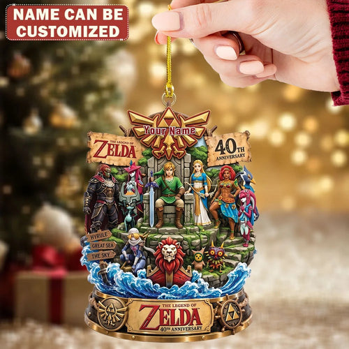 Personalized The Legend of Zelda 40th Anniversary Custom Shape 2-side Printed Acrylic Ornament – TMTHU10022