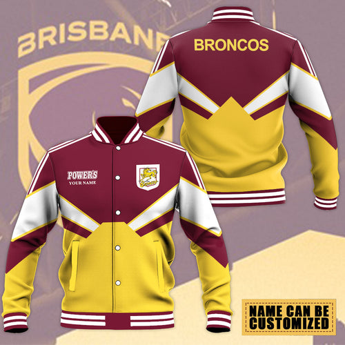 Personalized Brisbane Broncos Varsity Jacket – TMTHU8023