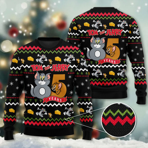 Tom and Jerry's 85th Anniversary 2025 Ugly Sweater – GNE4616