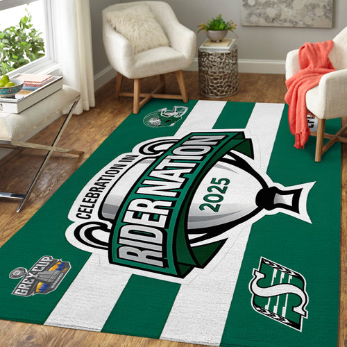 Saskatchewan Roughriders 2025 Grey Cup Champions Rectangular Rug – MAITM14092