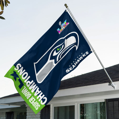 Seattle Seahawks Super Bowl LX Champions 3D Double-side House Flag – MAITM14812