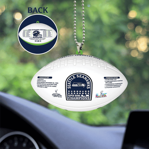Seattle Seahawks 2025 Super Bowl LX Champions Custom shape 2-sided Acrylic Car Ornament – TANTN21083