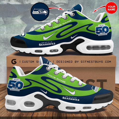 Personalized Seattle Seahawks 50th Anniversary Air Max Shoes – HOATT15751