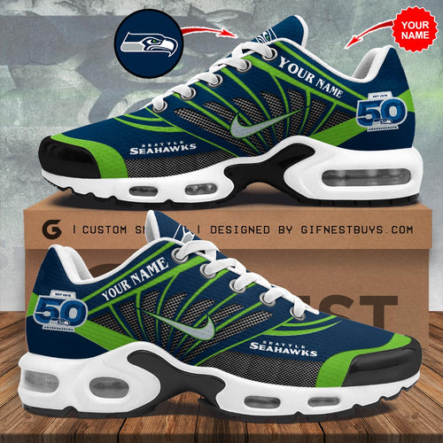 Personalized Seattle Seahawks 50th Anniversary Air Max Shoes – HOATT15731
