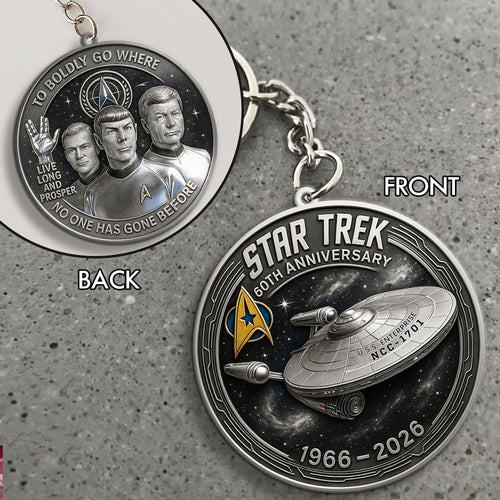 Star Trek 60th Anniversary Custom Shape 2-sided Keychain – MAITM14295