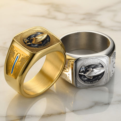 Star Trek 60th Anniversary 3D Engraved Ring – TANTN23248