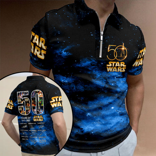 Star Wars 50th Anniversary Zip Polo Shirt – HOATT17545