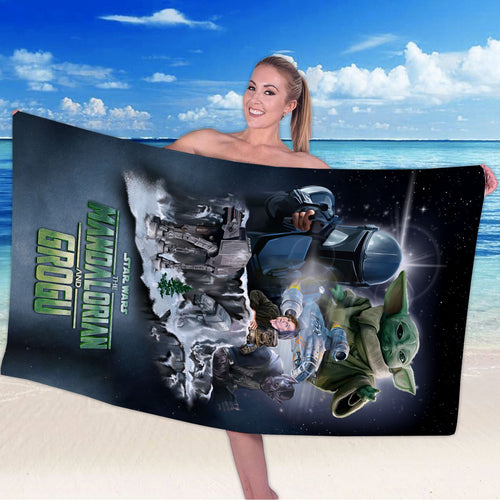 Star Wars: The Mandalorian and Grogu Rectangle Beach Towel – HOATT18284
