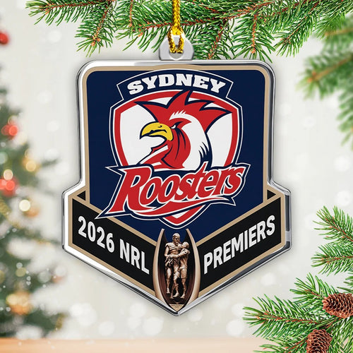 Sydney Roosters 2026 NRL Premiers Custom Shape 2-side Printed Acrylic Ornament – TANTN25883