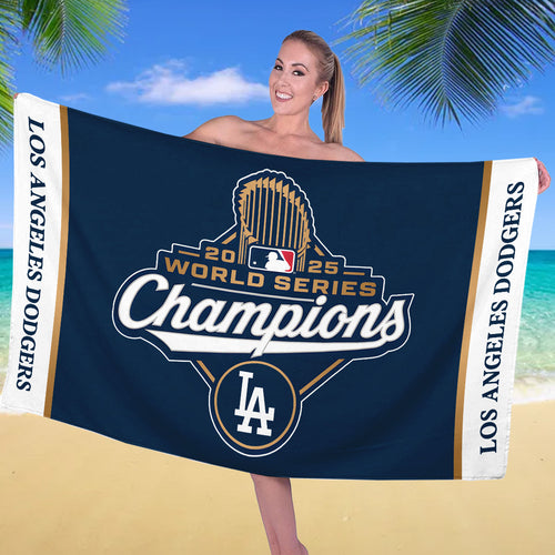 Los Angeles Dodgers World Series 2025 Rectangle Beach Towel – TANTN18178
