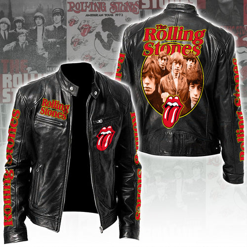 The Rolling Stones Motorcycle Leather Jacket β TANTN18695