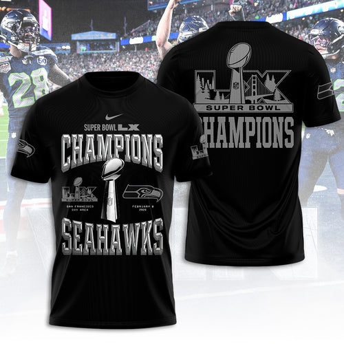 Seattle Seahawks 2025 Super Bowl LX Champions 3D Apparel – TANTN20980