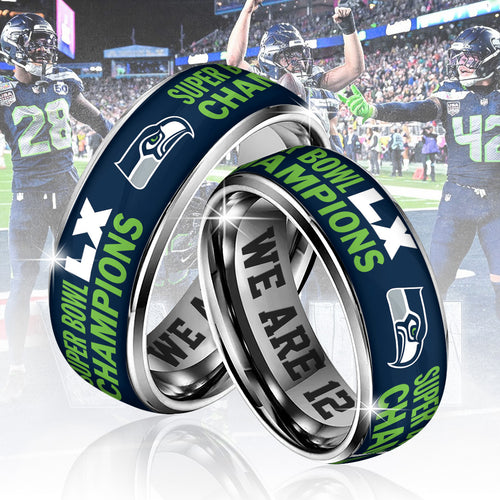 Seattle Seahawks 2025 Super Bowl LX Champions Custom Alloy Ring – TANTN20993