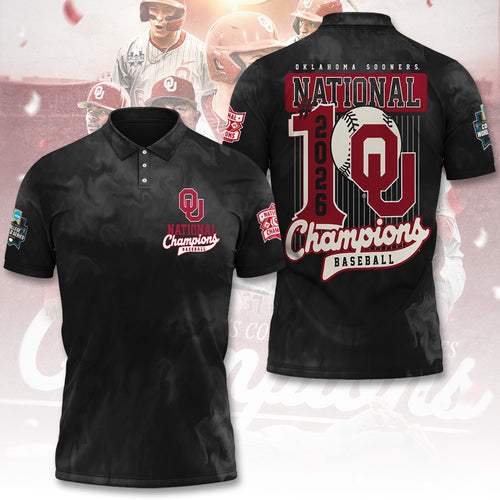 Oklahoma Sooners 2026 NCAA Baseball Men's College World Series Champions 3D Apparel – TANTN23843